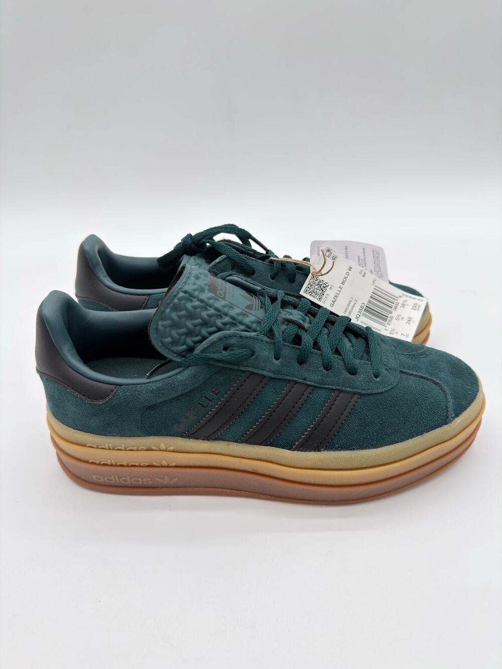Adidas Gazelle Bold Aurora Ivy Gum Brown Platform Skater Suede Low Sneakers 7